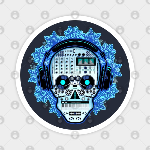 DJ Ice Sugar Skull Magnet by DavesTees